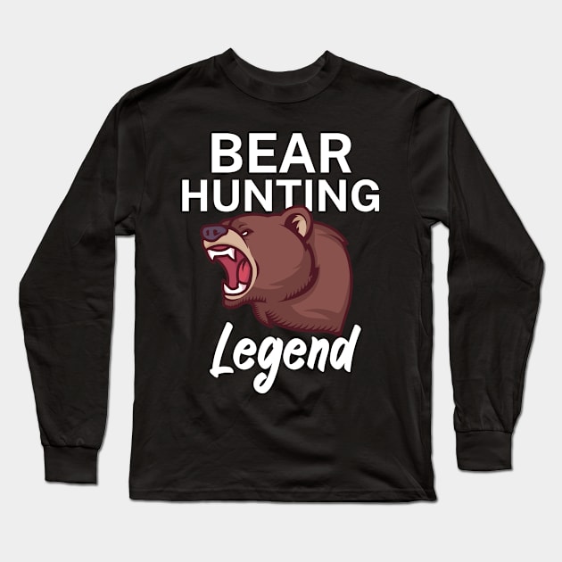 Bear hunting legend Long Sleeve T-Shirt by maxcode